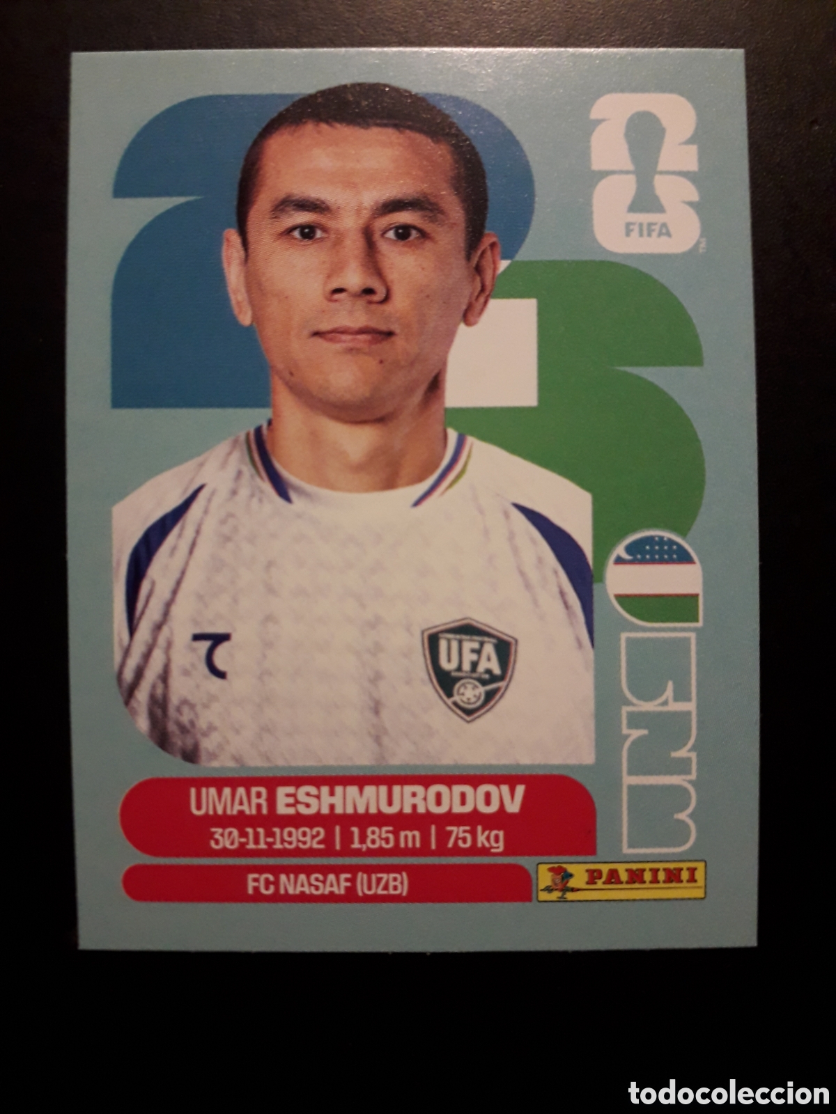 Cromos de F&uacute;tbol: ESHMURODOV UZBEKISTAN UZB 5 MUNDIAL F&Uacute;TBOL 2026 FIFA WORLD CUP PANINI SIN PEGAR PEDIDO M&Iacute;NIMO 3&euro;