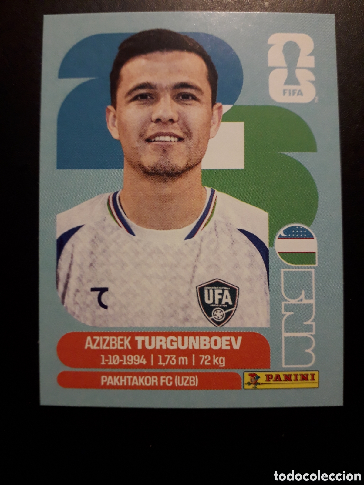 Cartes &agrave; collectionner de Football: TURGUNBOEV UZBEKISTAN UZB 14 MUNDIAL F&Uacute;TBOL 2026 FIFA WORLD CUP PANINI SIN PEGAR PEDIDO M&Iacute;NIMO 3&euro;