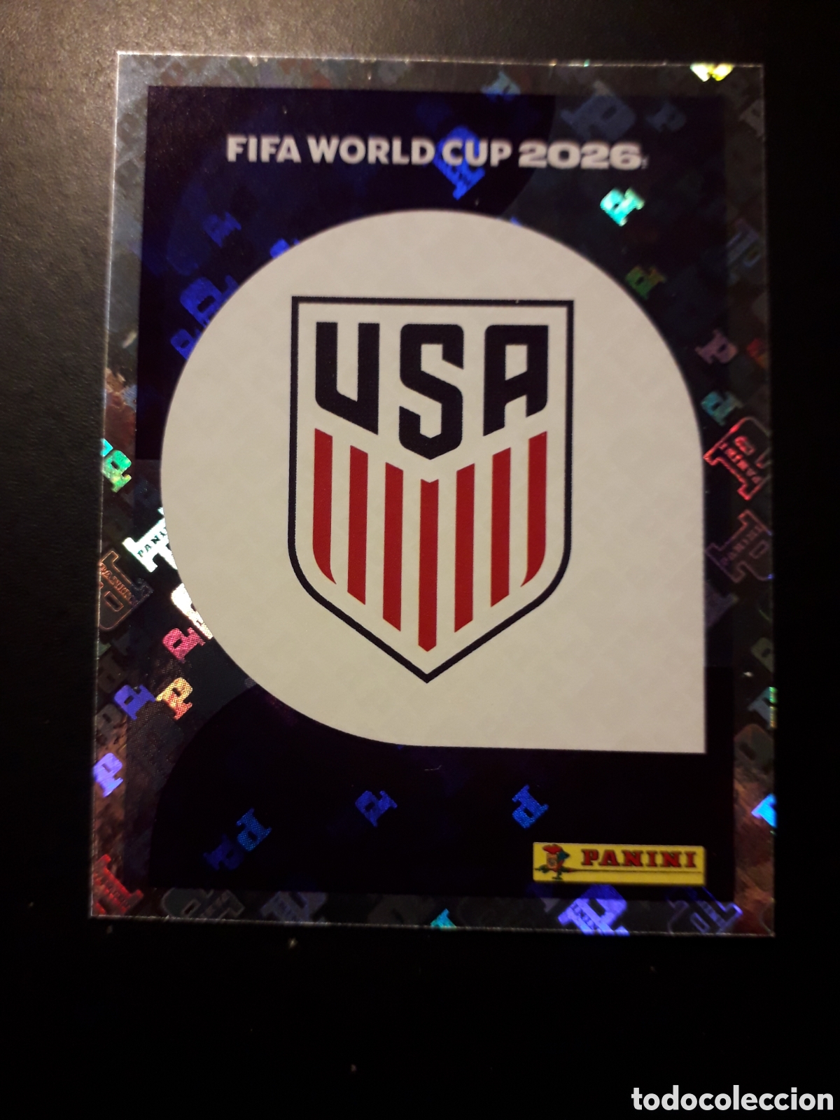 Cromos de F&uacute;tbol: ESCUDO ESTADOS UNIDOS USA 1 MUNDIAL F&Uacute;TBOL 2026 FIFA WORLD CUP PANINI SIN PEGAR PEDIDO M&Iacute;NIMO 3&euro;