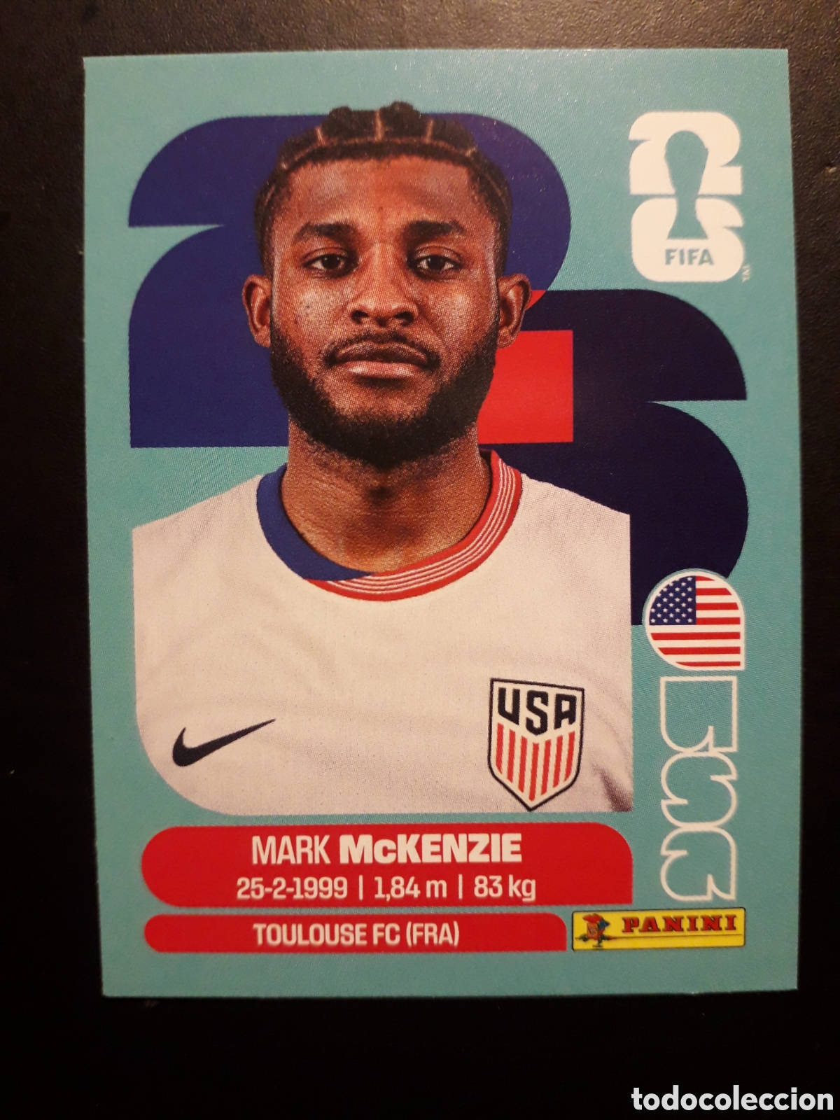 Cromos de F&uacute;tbol: McKENZIE ESTADOS UNIDOS USA 5 MUNDIAL F&Uacute;TBOL 2026 FIFA WORLD CUP PANINI SIN PEGAR PEDIDO M&Iacute;NIMO 3&euro;.