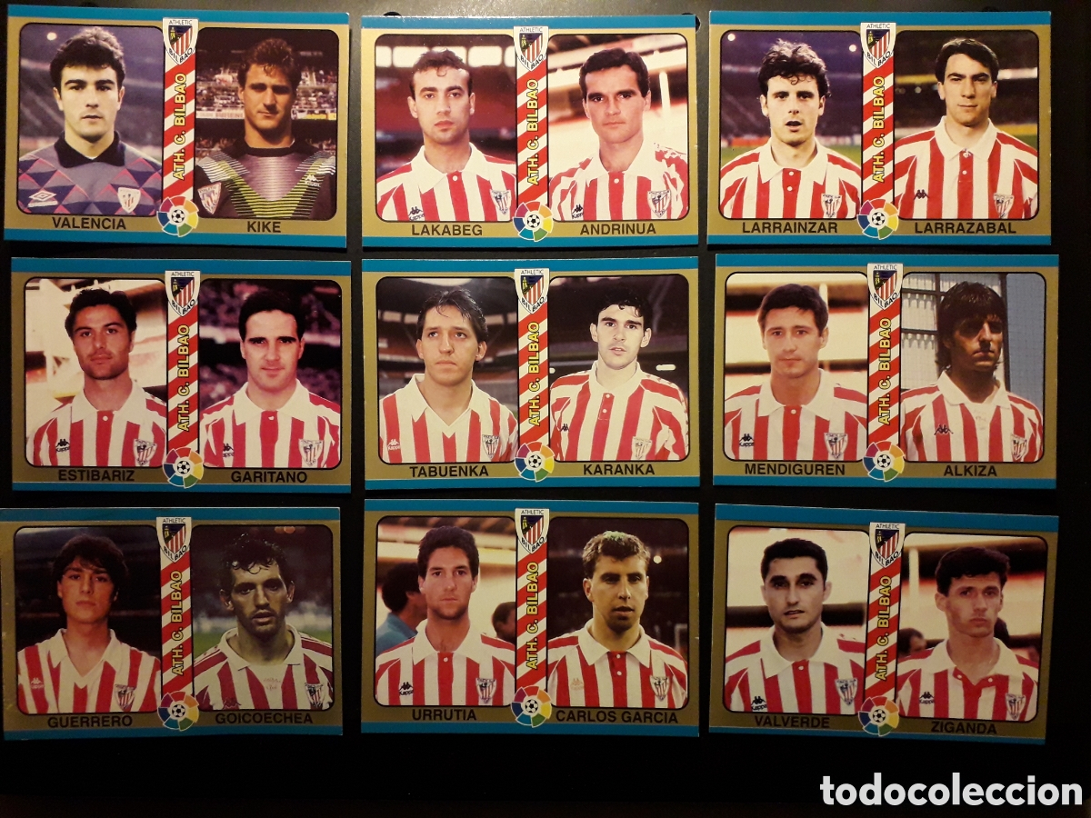 Cromos de F&uacute;tbol: 9 CROMOS ATHLETIC DE BILBAO F&Uacute;TBOL TOTAL MUNDICROMO MC 94 95 1995 EQUIPO COMPLETO PEDIDO M&Iacute;NIMO 3&euro;.