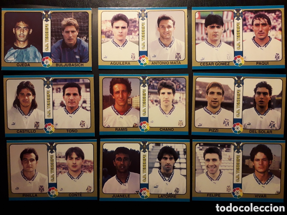 Cromos de F&uacute;tbol: 9 CROMOS TENERIFE F&Uacute;TBOL TOTAL MUNDICROMO MC 94 95 1995 EQUIPO COMPLETO PEDIDO M&Iacute;NIMO 3&euro;