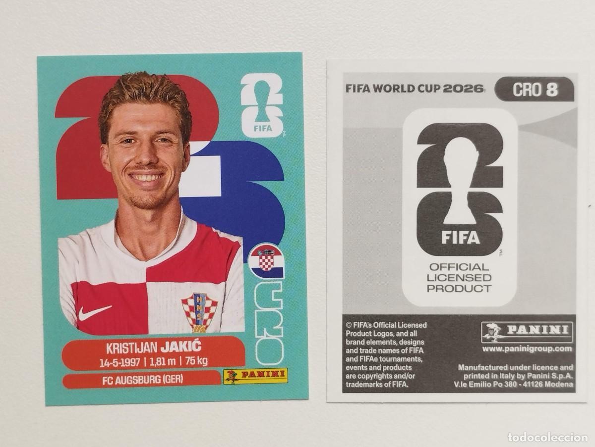 Cromos de F&uacute;tbol: CROMO STICKER WORLD CUP 2026 MUNDIAL 26 PANINI CROACIA CRO8 CRO 8 JAKIC