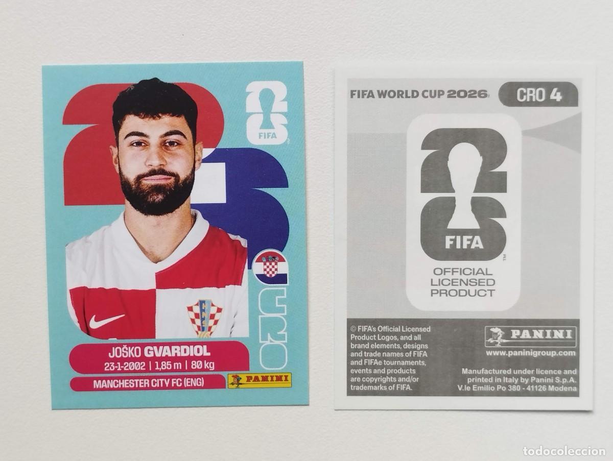 Cromos de F&uacute;tbol: CROMO STICKER WORLD CUP 2026 MUNDIAL 26 PANINI CROACIA CRO4 CRO 4 GVARDIOL