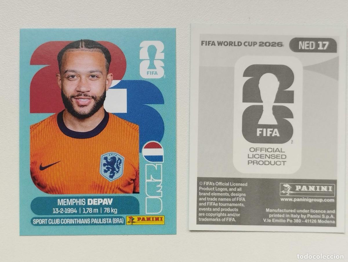 Cromos de F&uacute;tbol: CROMO STICKER WORLD CUP 2026 MUNDIAL 26 PANINI HOLANDA PAISES BAJOS NED17 NED 17 MEMPHIS DEPAY