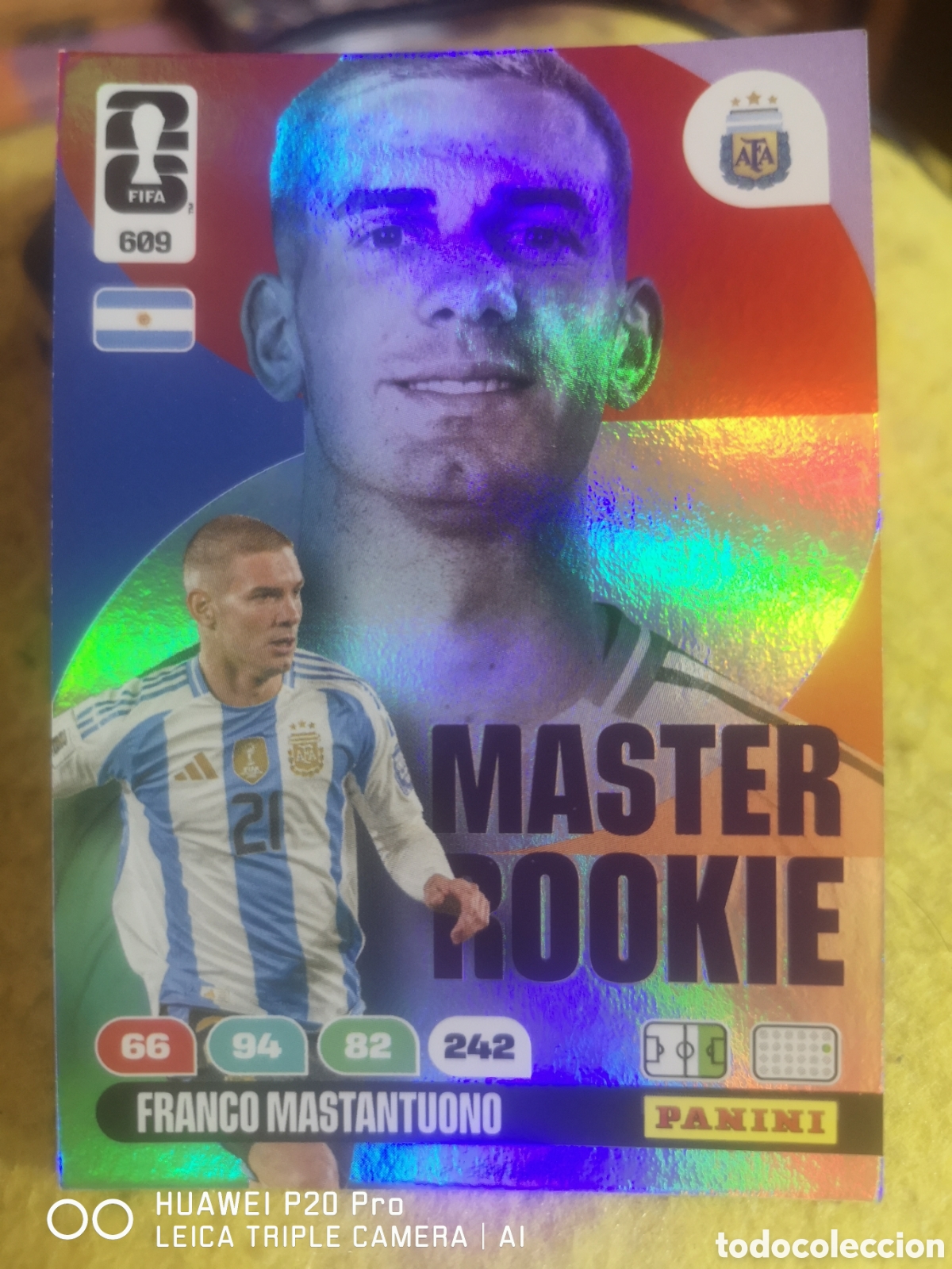 Cromos de F&uacute;tbol: ADRENALYN FIFA WORLD CUP 2026 MASTER ROOKIE FRANCO MASTANTUONO 609 ARGENTINA
