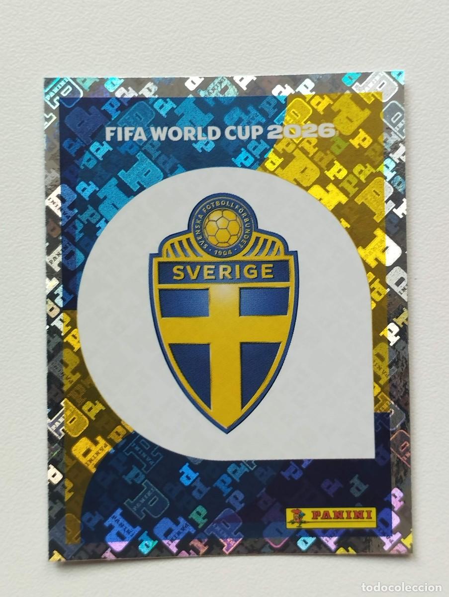 Cartes &agrave; collectionner de Football: CROMO STICKER WORLD CUP 2026 MUNDIAL 26 PANINI SUECIA SWE1 SWE 1 ESCUDO