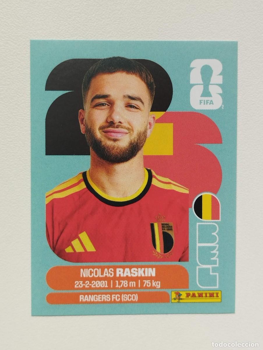 Cromos de F&uacute;tbol: CROMO STICKER WORLD CUP 2026 MUNDIAL 26 PANINI BELGICA BEL11 BEL 11 NICOLAS RASKIN