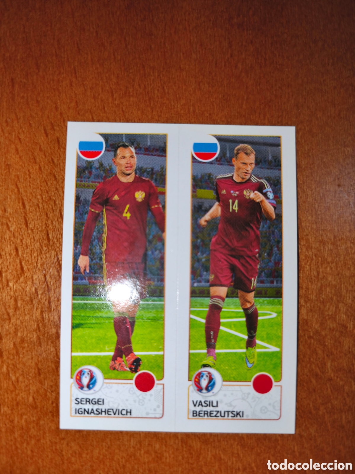 Cromos de F&uacute;tbol: Sergei Ignashevich/Vasili Berezutski n&deg;157 UEFA Euro 2016 Rusia Russia