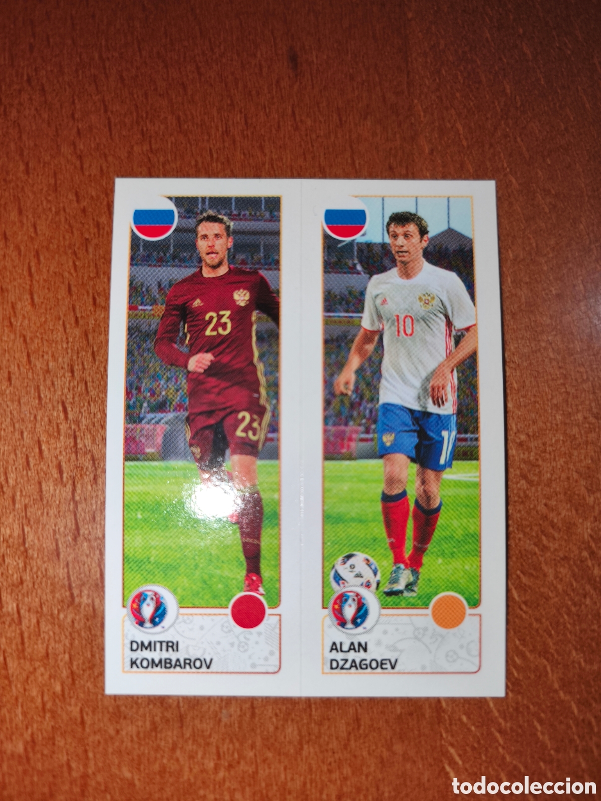 Cromos de F&uacute;tbol: Dmitri Kombarov/Alan Dzagoev n&deg;158 UEFA Euro 2016 Rusia Russia