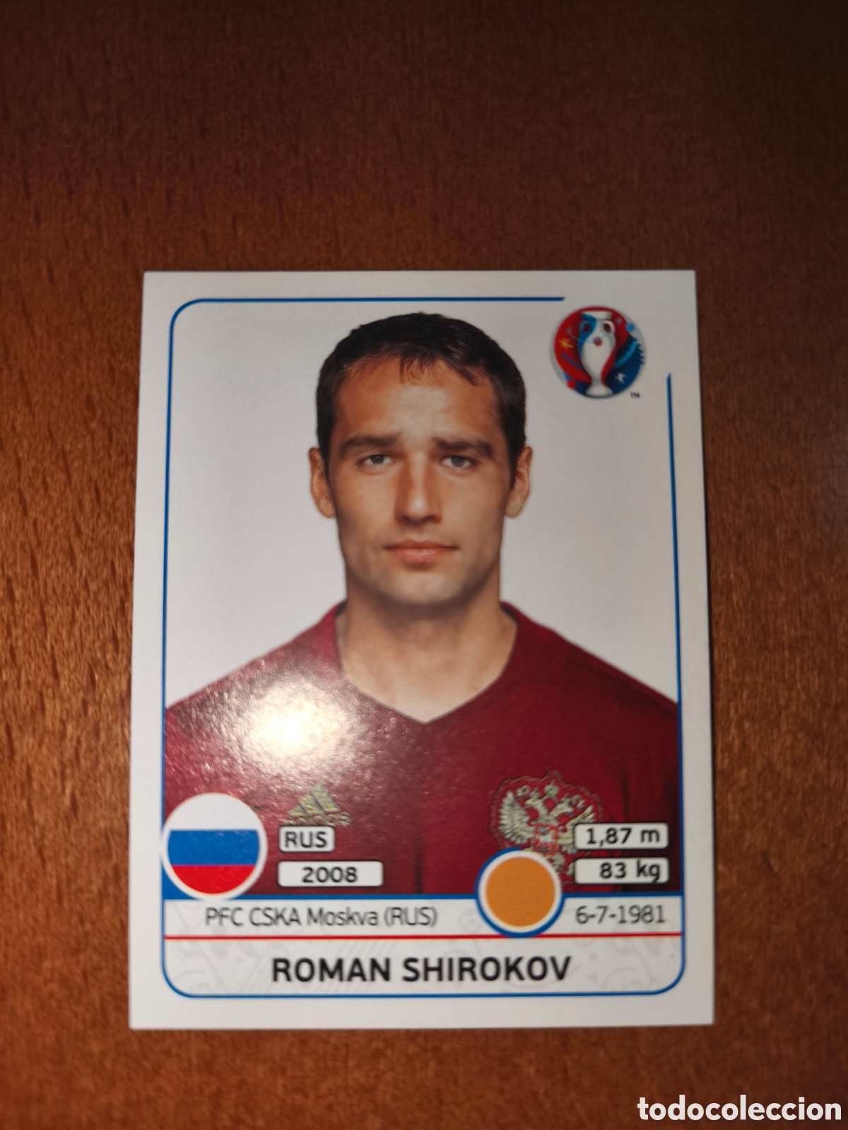 Cromos de F&uacute;tbol: Roman Shirokov n&deg;174 UEFA Euro 2016 Rusia Russia