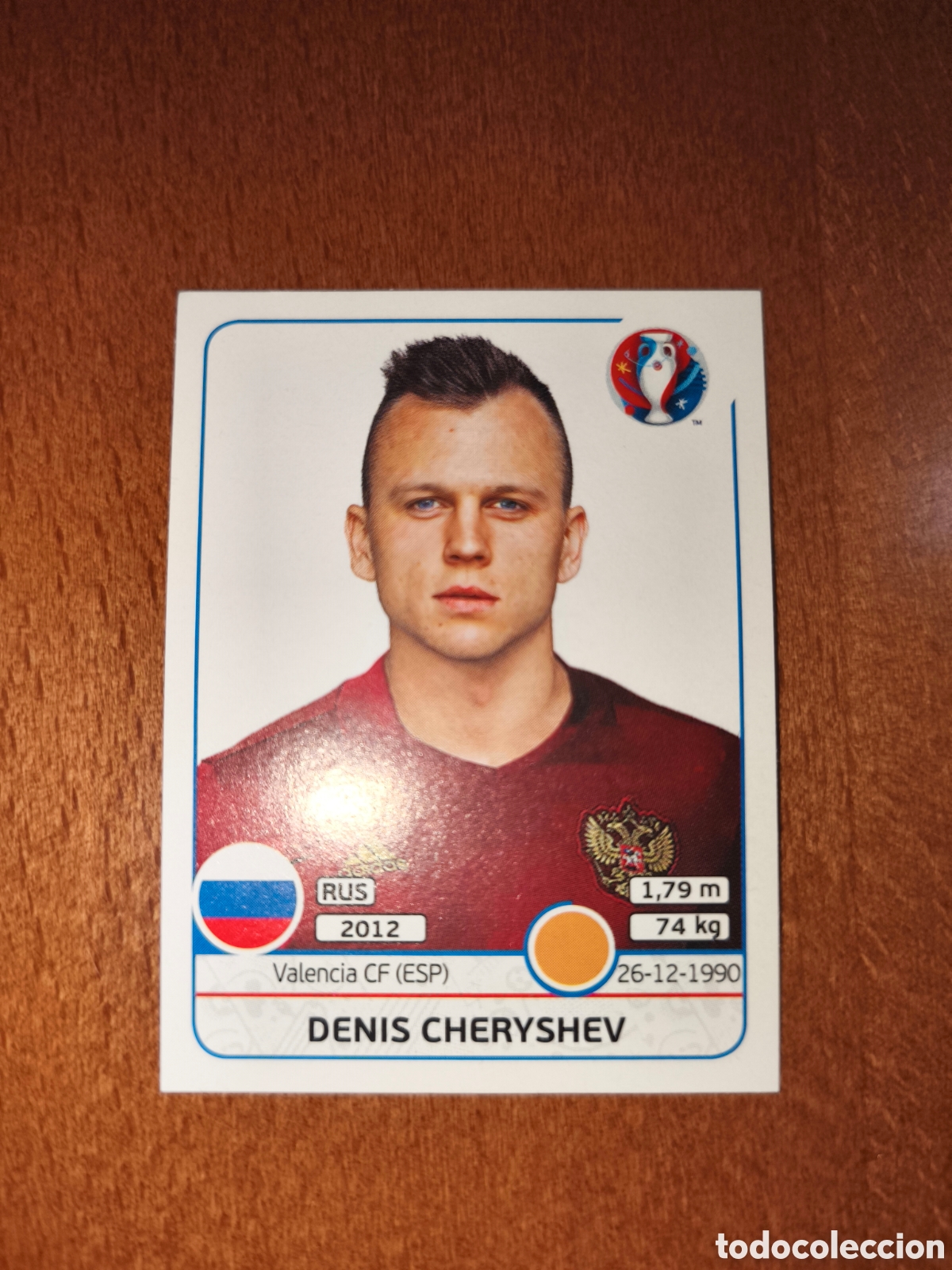 Cromos de F&uacute;tbol: Denis Cheryshev n&deg;176 UEFA Euro 2016 Rusia Russia