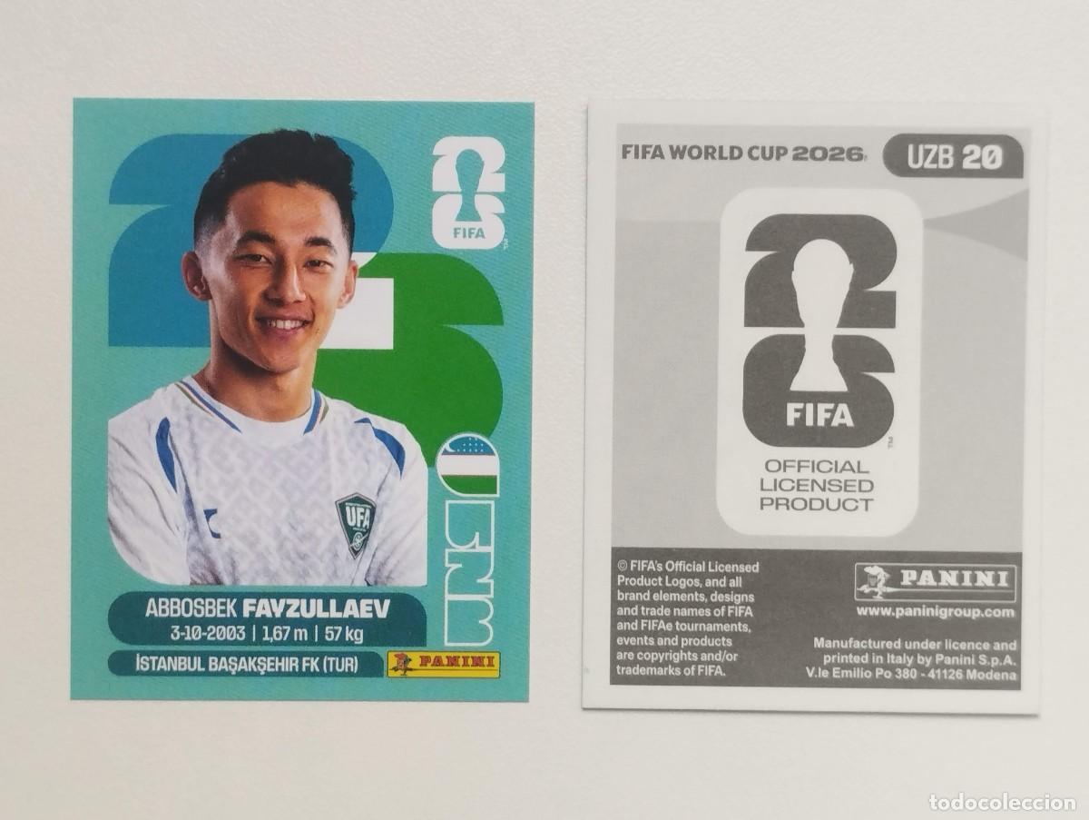 Cromos de F&uacute;tbol: CROMO STICKER WORLD CUP 2026 MUNDIAL 26 PANINI UZBEKISTAN UZB20 UZB 20 FAYZULLAEV