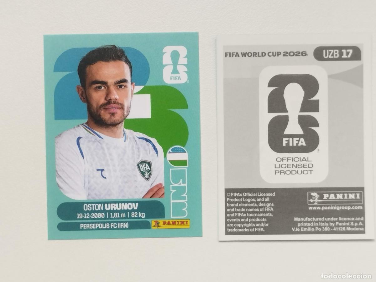 Cromos de F&uacute;tbol: CROMO STICKER WORLD CUP 2026 MUNDIAL 26 PANINI UZBEKISTAN UZB17 UZB 17 URUNOV