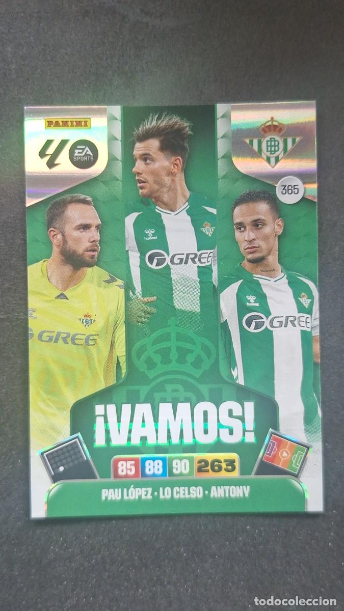 Cromos de F&uacute;tbol: L3 REAL BETIS BALOMPIE 365 VAMOS ADRENALYN XL LIGA 2025/2026 25 26 PANINI