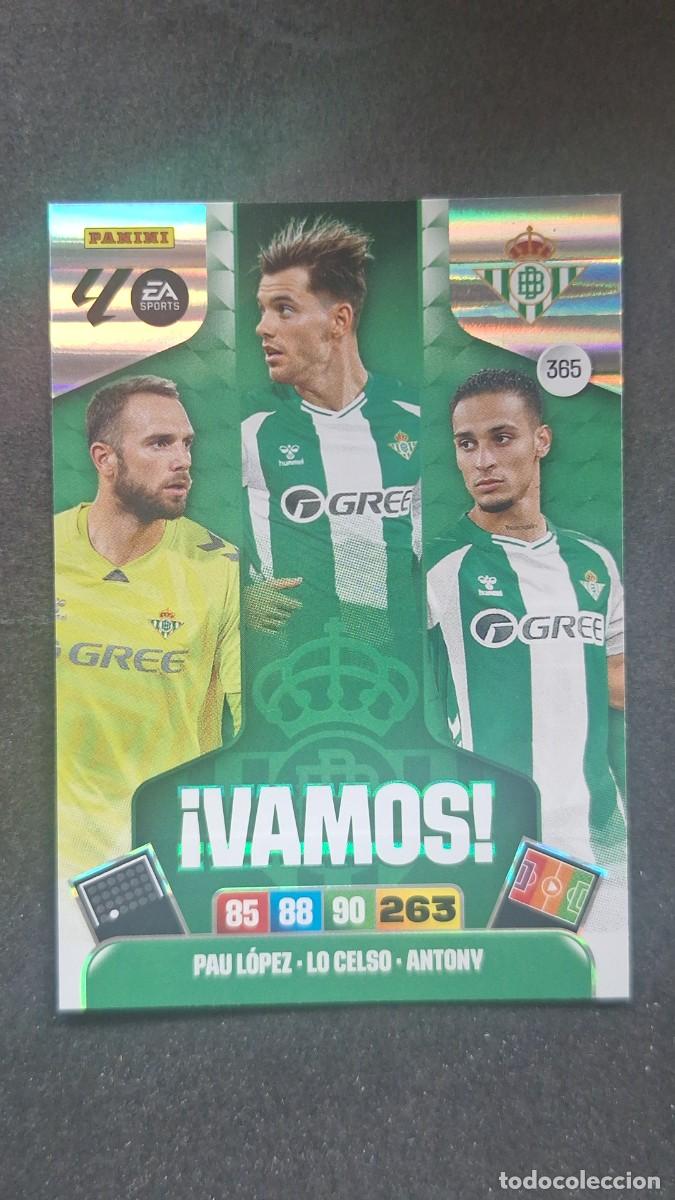 Cromos de F&uacute;tbol: L3 REAL BETIS BALOMPIE 365 VAMOS ADRENALYN XL LIGA 2025/2026 25 26 PANINI