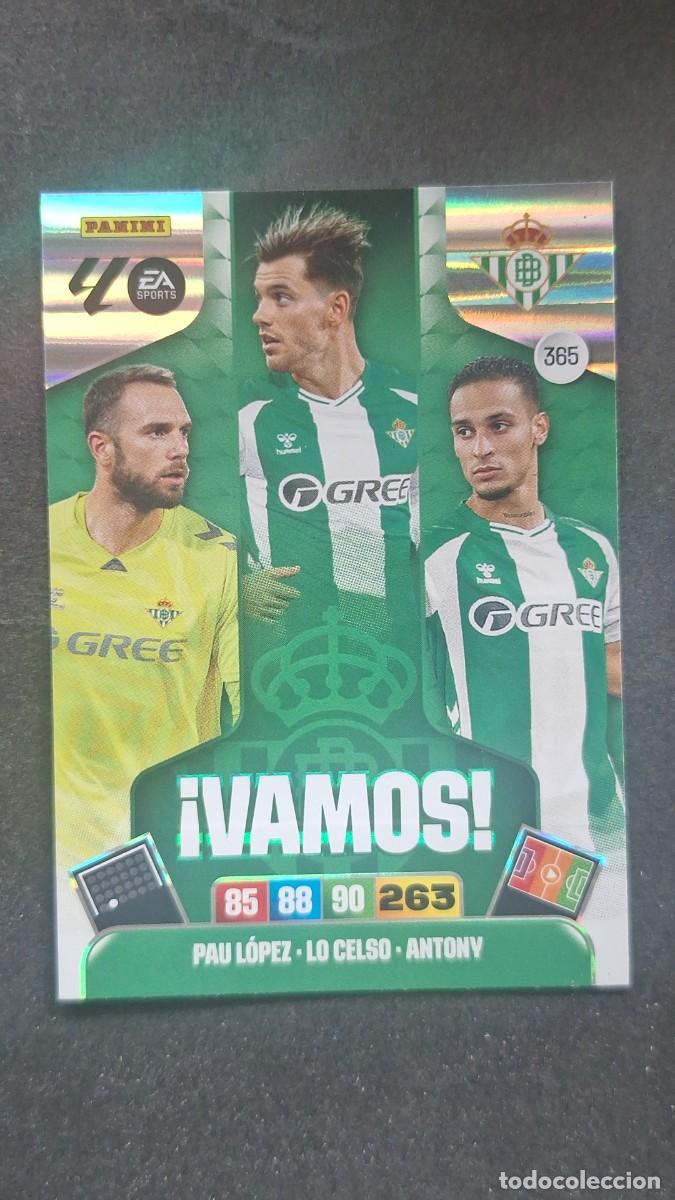 Cromos de F&uacute;tbol: L3 REAL BETIS BALOMPIE 365 VAMOS ADRENALYN XL LIGA 2025/2026 25 26 PANINI