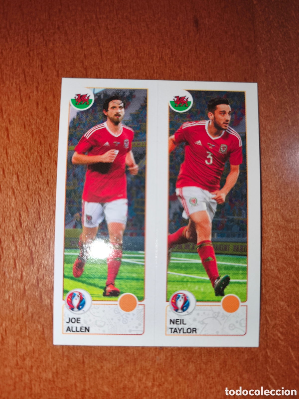 Cromos de F&uacute;tbol: Joe Allen/Neil Taylor n&deg;205 UEFA Euro 2016 Gales