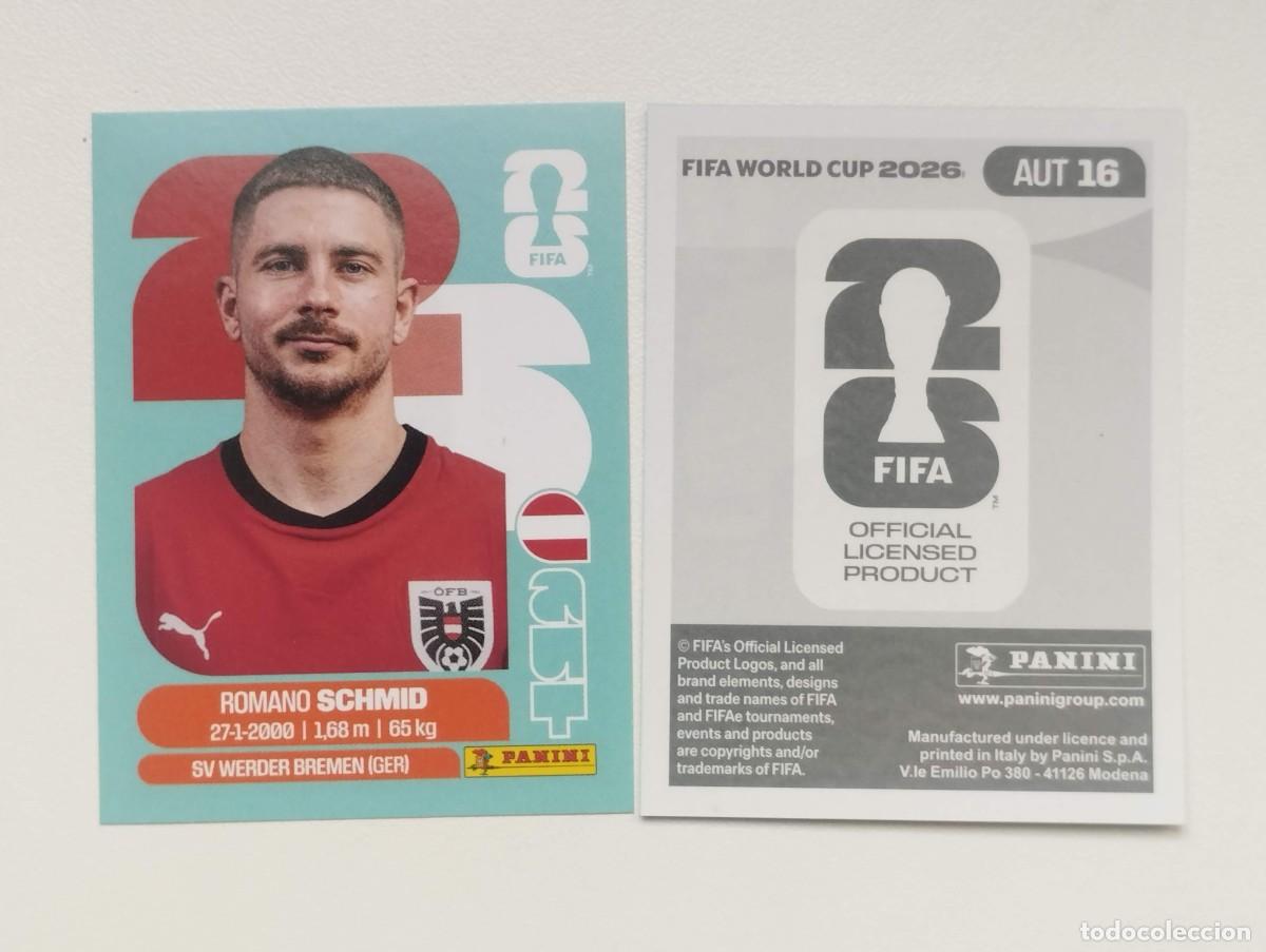 Cromos de F&uacute;tbol: CROMO STICKER WORLD CUP 2026 MUNDIAL 26 PANINI AUSTRIA AUT16 AUT 16 ROMANO SCHMID