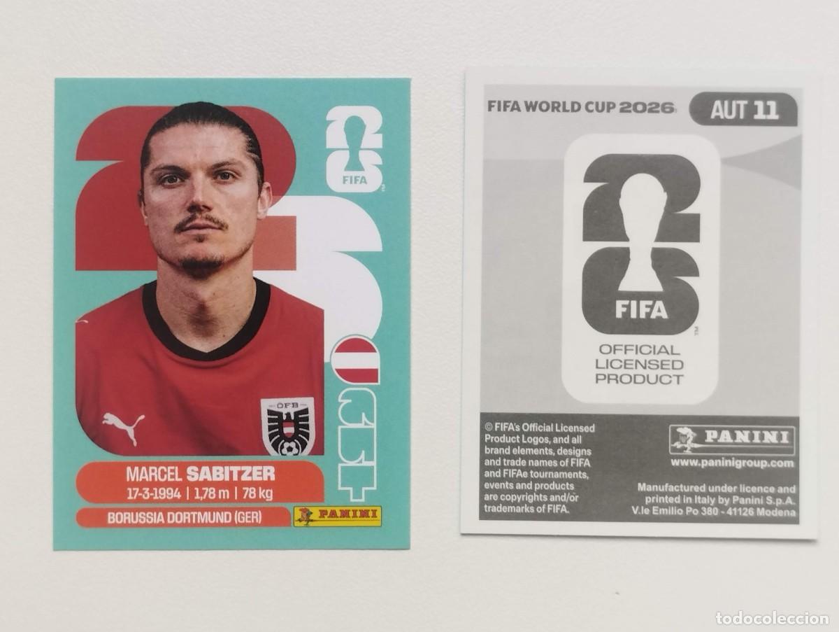 Football Stickers: CROMO STICKER WORLD CUP 2026 MUNDIAL 26 PANINI AUSTRIA AUT11 AUT 11 SABITZER
