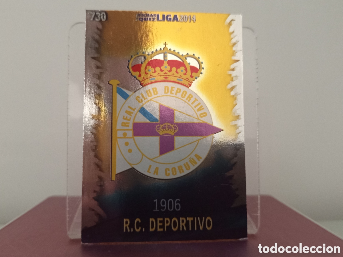Football Stickers: ❇️ CROMO ⚽ ESCUDO DEPORTIVO DE LA CORU&Ntilde;A 730 FICHAS LIGA 2013 2014 13 14 QUIZ MUNDICROMO ❇️