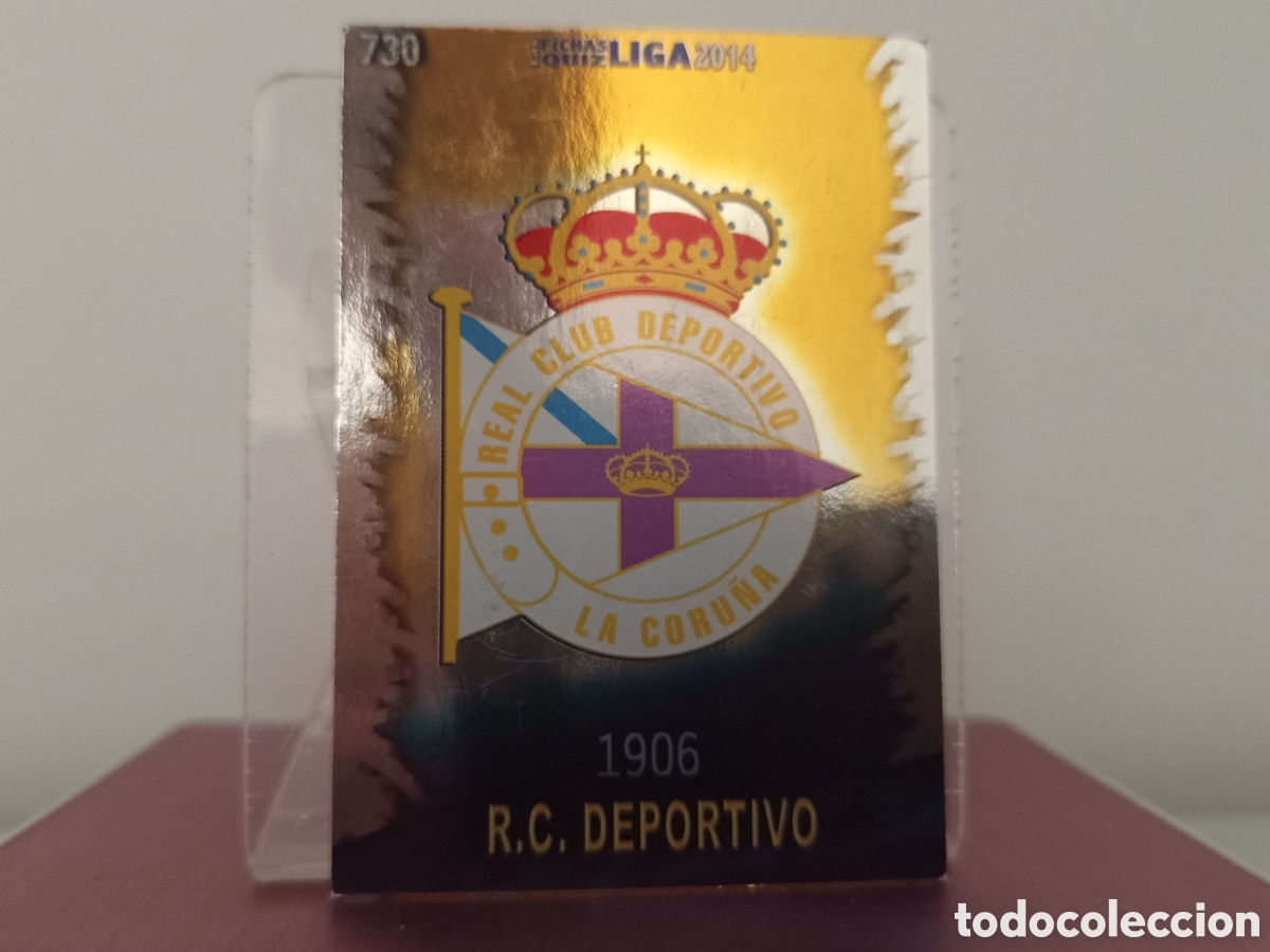 Football Stickers: ❇️ CROMO ⚽ ESCUDO DEPORTIVO DE LA CORU&Ntilde;A 730 FICHAS LIGA 2013 2014 13 14 QUIZ MUNDICROMO ❇️