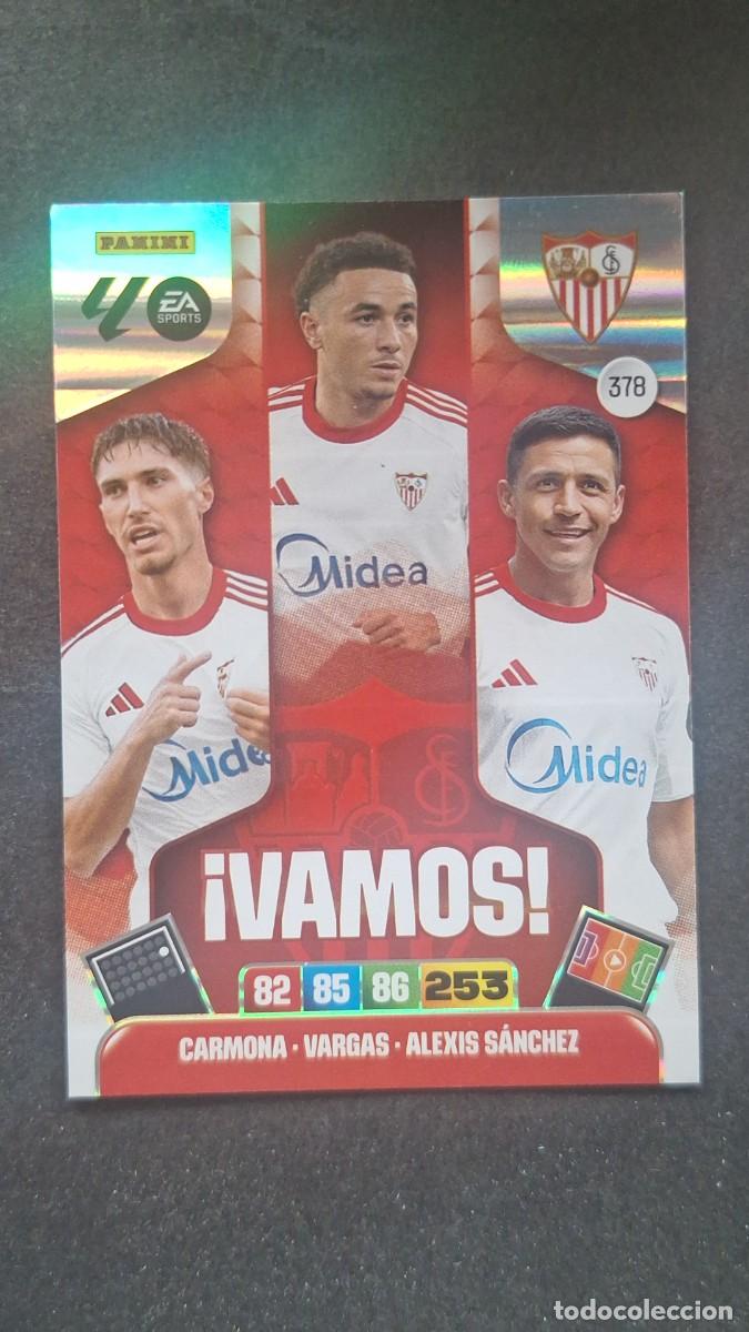 Cromos de F&uacute;tbol: L3 SEVILLA F. C. 378 VAMOS ADRENALYN XL LIGA 2025/2026 25 26 PANINI