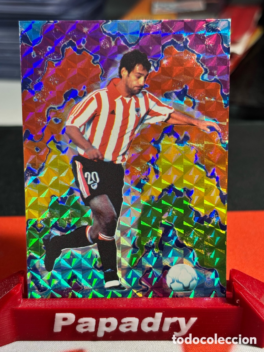 Cromos de F&uacute;tbol: URZAIZ ATHLETIC BILBAO, EL MEJOR DIAMONDS REFRACTOR CARD, MUNDICROMO 2001 2002