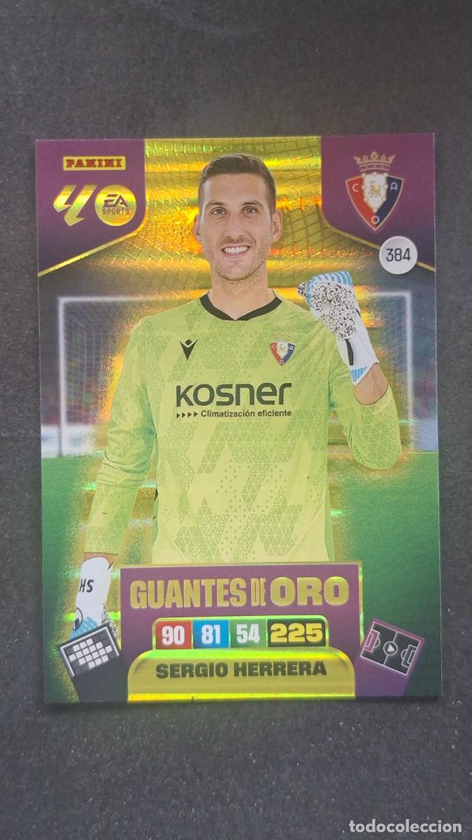 Cromos de F&uacute;tbol: L3 SERIO HERRERA C. A. OSASUNA 384 GUANTES DE ORO ADRENALYN XL LIGA 2025/2026 25 26 PANINI