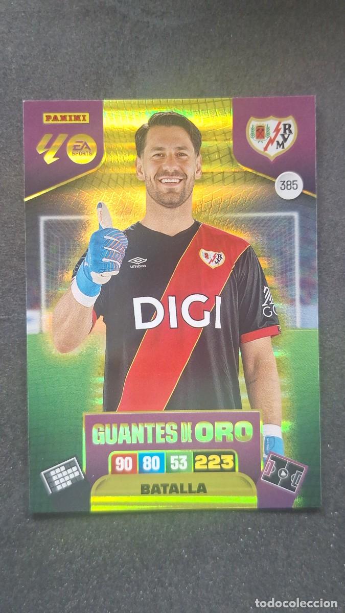 Cromos de F&uacute;tbol: L3 BATALLA RAYO VALLECANO 385 GUANTES DE ORO ADRENALYN XL LIGA 2025/2026 25 26 PANINI
