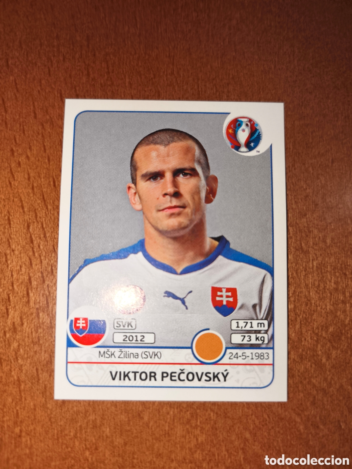 Cromos de F&uacute;tbol: Viktor Pecovsky n&deg;220 UEFA Euro 2016 Eslovaquia
