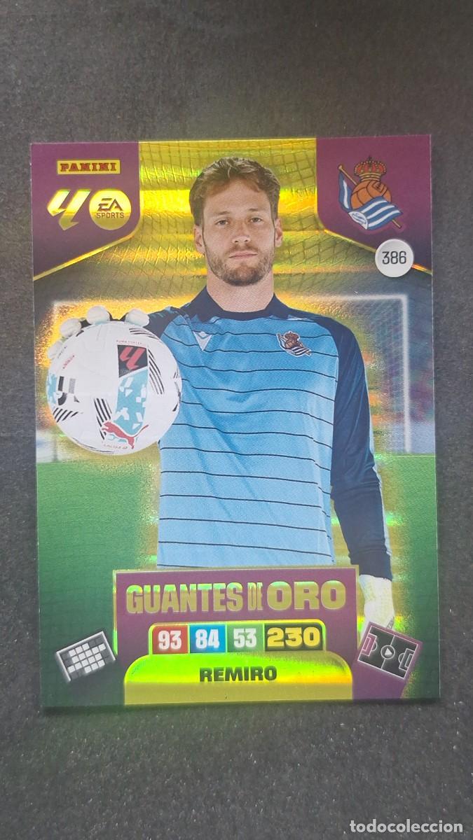 Cromos de F&uacute;tbol: L3 REMIRO REAL SOCIEDAD 386 GUANTES DE ORO ADRENALYN XL LIGA 2025/2026 25 26 PANINI