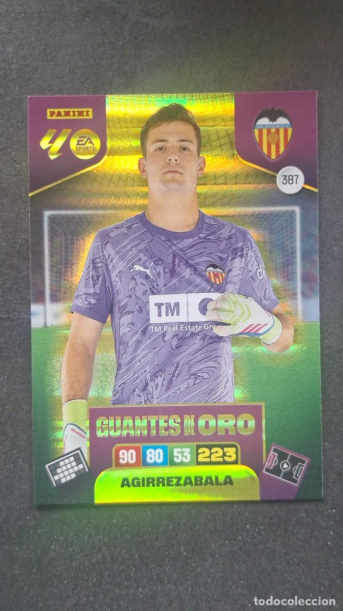 Cromos de F&uacute;tbol: L3 AGIRREZABALA VALENCIA C. F. 387 GUANTES DE ORO ADRENALYN XL LIGA 2025/2026 25 26 PANINI
