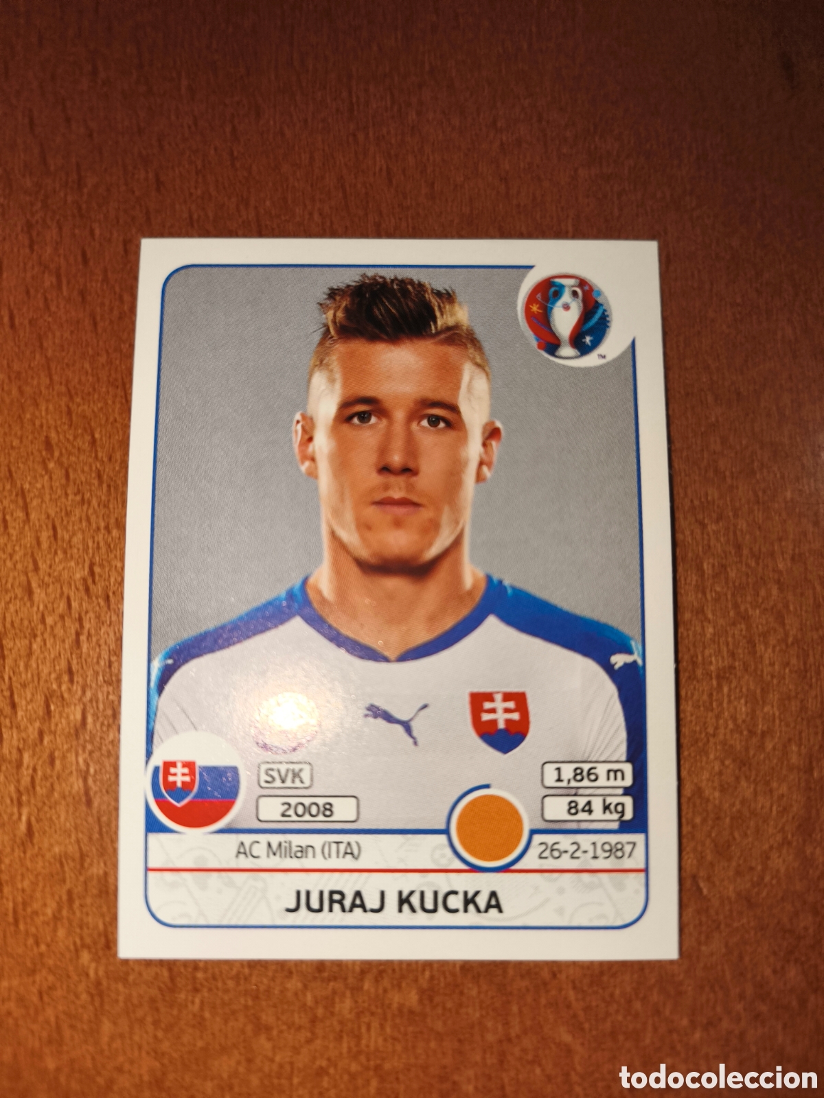 Cromos de F&uacute;tbol: Juraj Kucka n&deg;222 UEFA Euro 2016 Eslovaquia