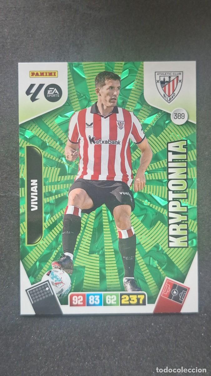 Cromos de F&uacute;tbol: L3 VIVIAN ATHLETIC CLUB DE BILBAO 389 KRYPTONITA ADRENALYN XL LIGA 2025/2026 25 26 PANINI