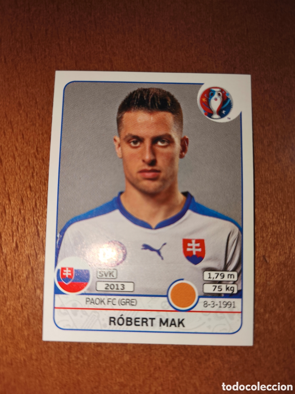 Cromos de F&uacute;tbol: Robert Mak n&deg;226 UEFA Euro 2016 Eslovaquia