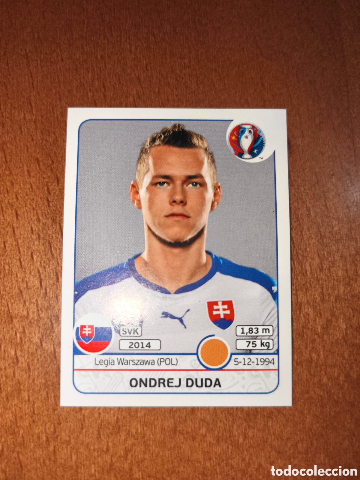 Cromos de F&uacute;tbol: Ondrej Duda n&deg;227 UEFA Euro 2016 Eslovaquia