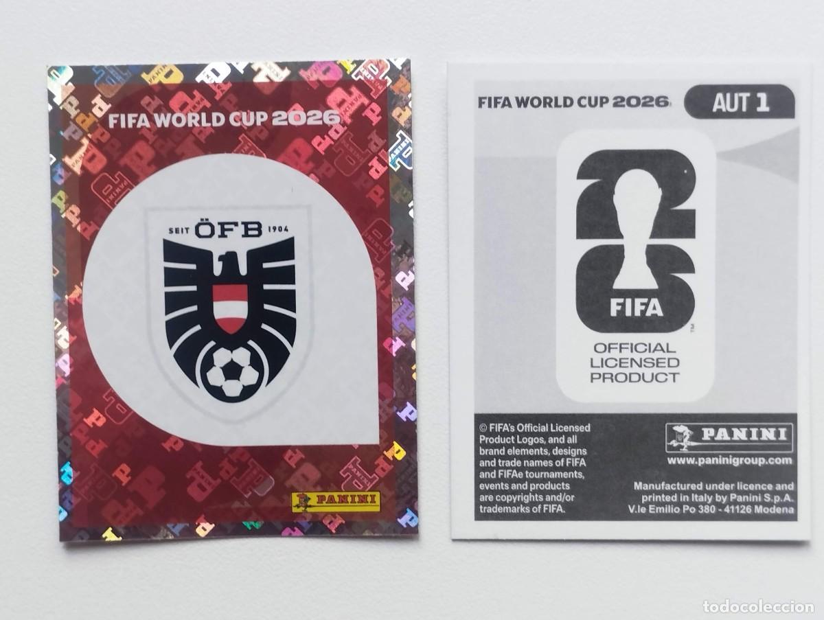 Cromos de F&uacute;tbol: CROMO STICKER WORLD CUP 2026 MUNDIAL 26 PANINI AUSTRIA AUT1 AUT 1 ESCUDO