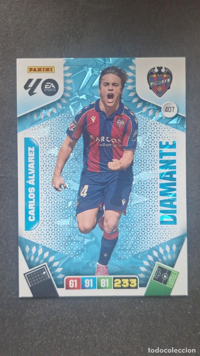 Cromos de F&uacute;tbol: L3 CARLOS ALVAREZ LEVANTE U. D. 407 DIAMANTE ADRENALYN XL LIGA 2025/2026 25 26 PANINI