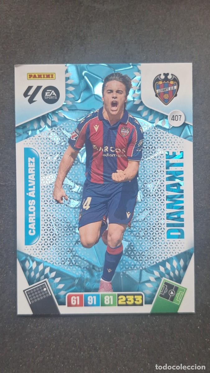 Cromos de F&uacute;tbol: L3 CARLOS ALVAREZ LEVANTE U. D. 407 DIAMANTE ADRENALYN XL LIGA 2025/2026 25 26 PANINI