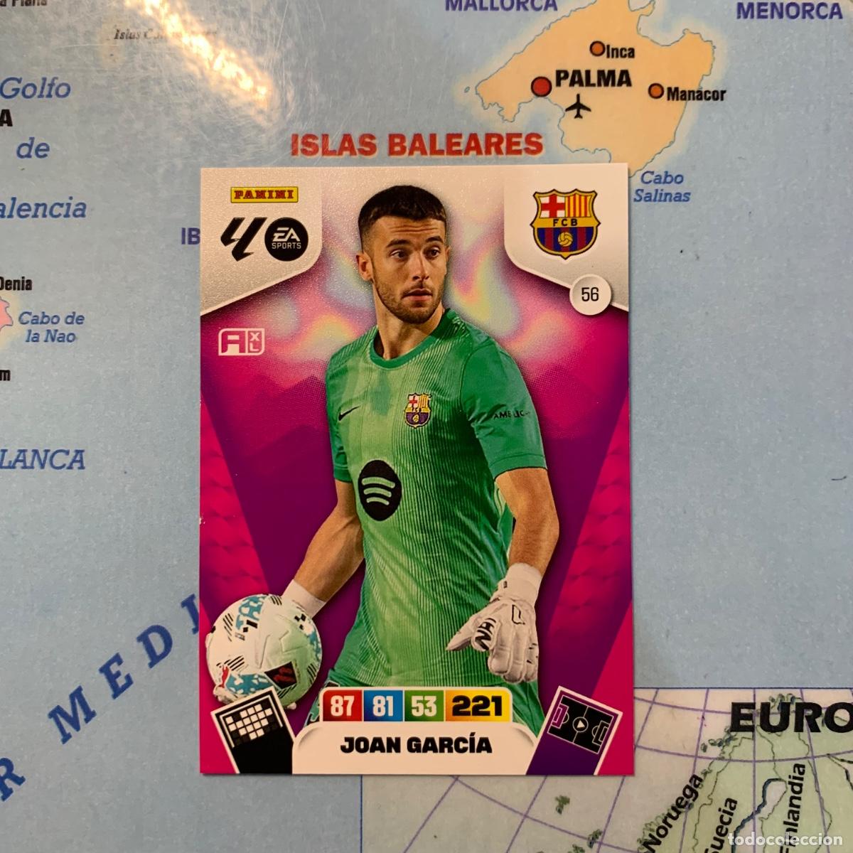 Figurine di Calcio: Joan Garc&iacute;a n&uacute;mero 56 del Barcelona cromo adrenalyn XL 25-26 2025-2026