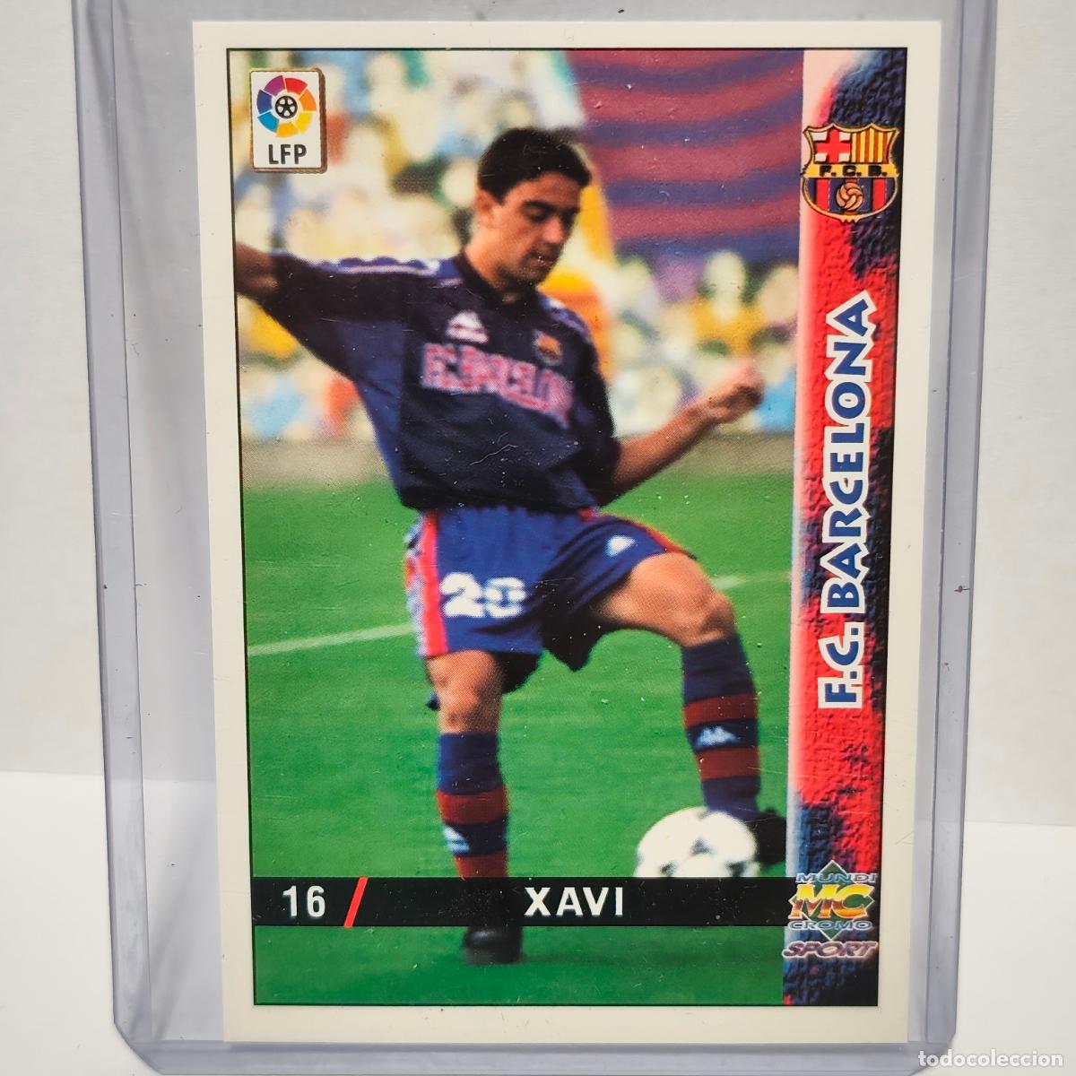 Figurine di Calcio: Barcelona - N&ordm; 16 Xavi Hern&aacute;ndez -Rookie- Mundicromo Las Fichas de la Liga 1998-1999-98-99 A1