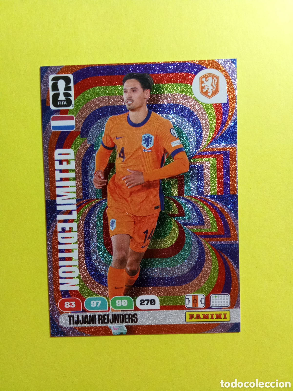 Cromos de F&uacute;tbol: EDICION LIMITADA TIJJANI REIJNDERS PAISES BAJOS FIFA WORLD CUP 26 MUNDIAL 2026 LIMITED EDITION