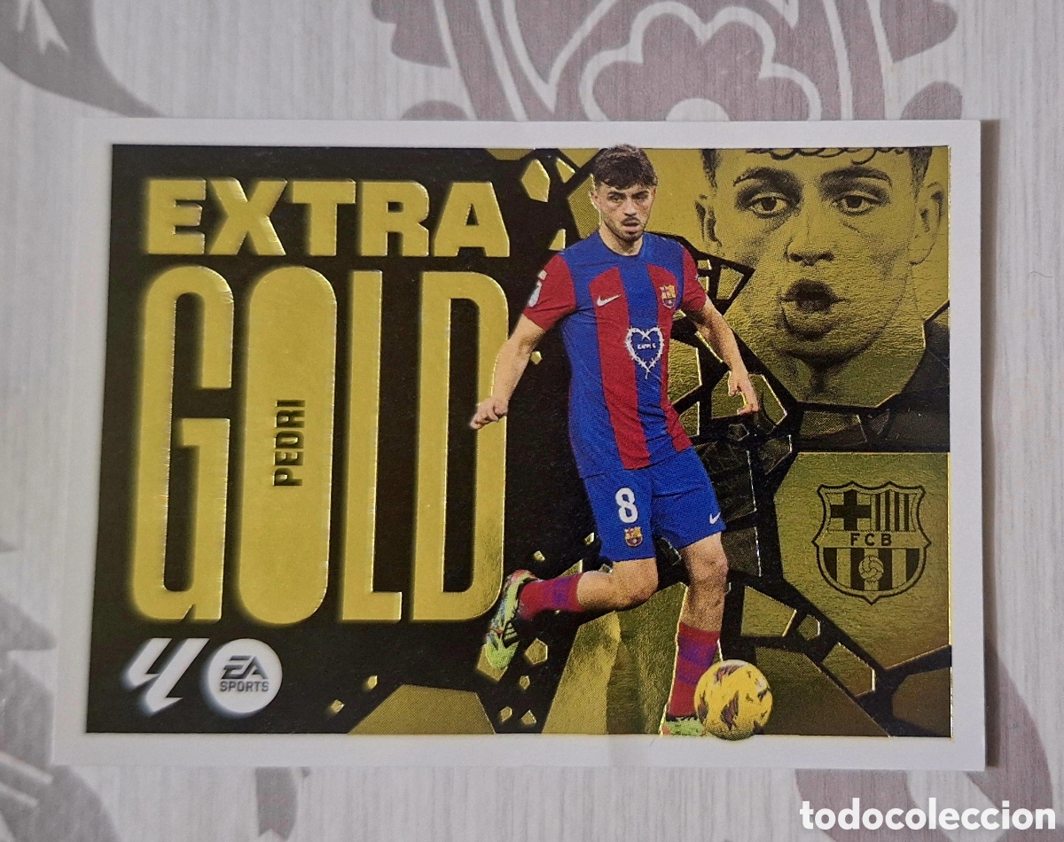 Fu&szlig;ball-Sticker: Pedri Extra gold 2024 2025