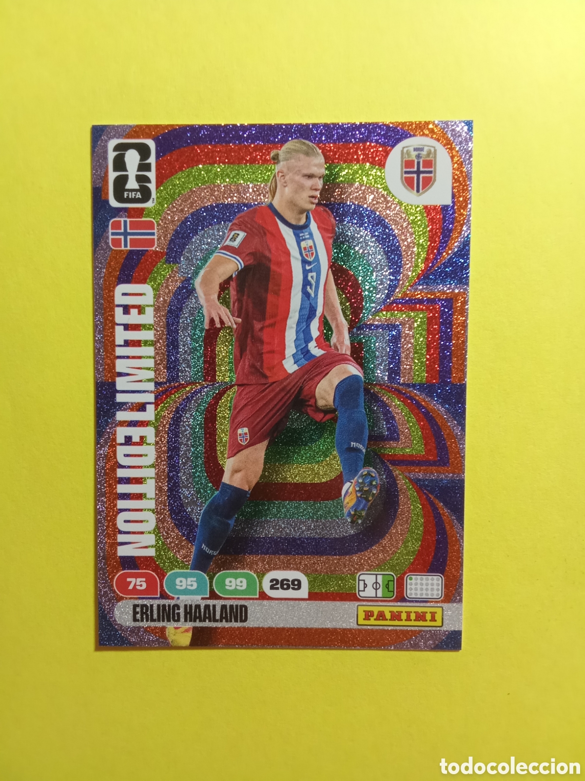 Fu&szlig;ball-Sticker: EDICION LIMITADA HAALAND NORUEGA FIFA WORLD CUP 26 MUNDIAL 2026 LIMITED EDITION