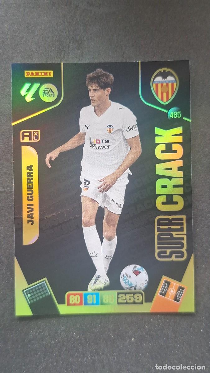 Cromos de F&uacute;tbol: L3 JAVI GUERRA VALENCIA C. F. 465 SUPER CRACK ADRENALYN XL LIGA 2025/2026 25 26 PANINI