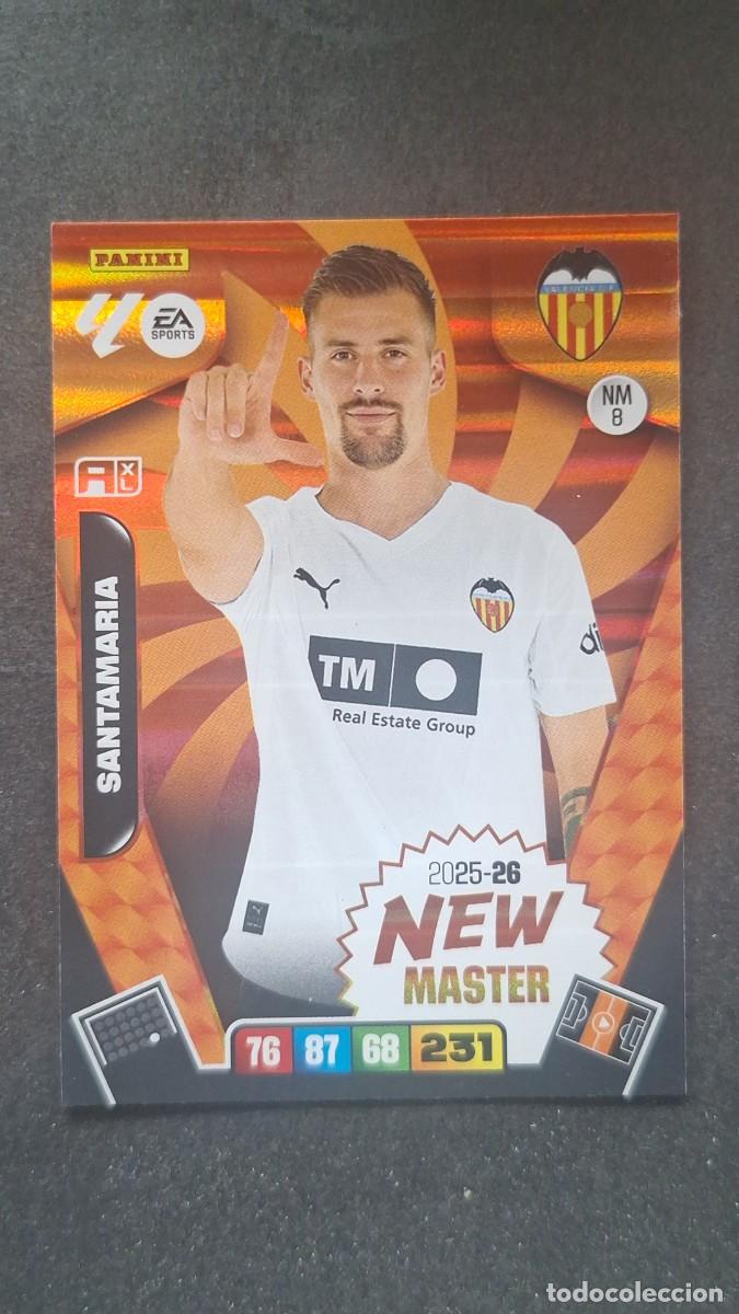 Cartes &agrave; collectionner de Football: L3 SANTAMARIA VALENCIA C. F. NEW MASTER 8 ADRENALYN XL LIGA 2025/2026 25 26 PANINI