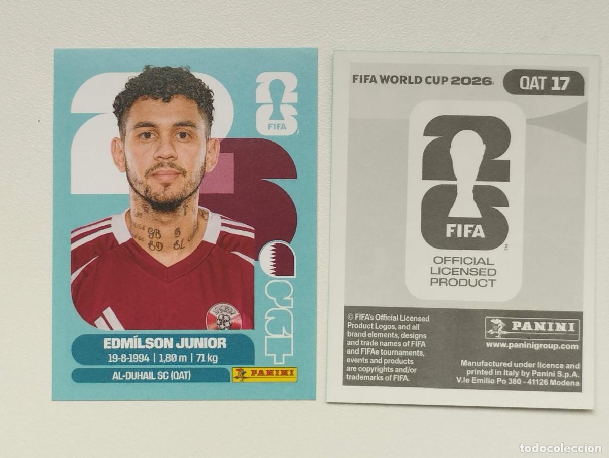 Cartes &agrave; collectionner de Football: CROMO STICKER WORLD CUP 2026 MUNDIAL 26 PANINI QATAR QAT17 QAT 17 EDMILSON JUNIOR