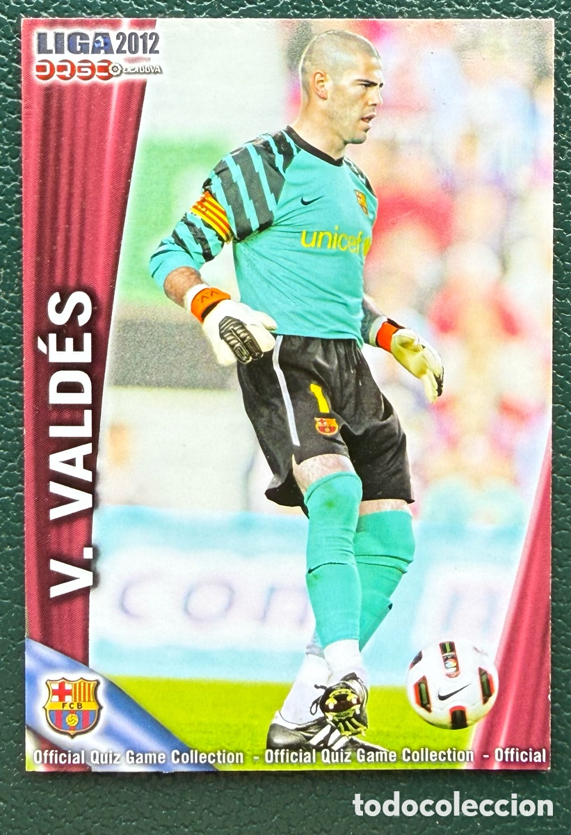 Cartes &agrave; collectionner de Football: 4 VICTOR VALDES FC BARCELONA FICHAS ALBUM MUNDICROMO 2011 2012 11 12