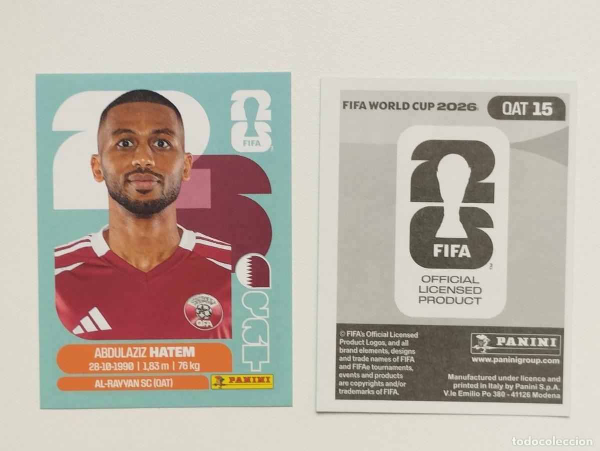 Cartes &agrave; collectionner de Football: CROMO STICKER WORLD CUP 2026 MUNDIAL 26 PANINI QATAR QAT15 QAT 15 HATEM
